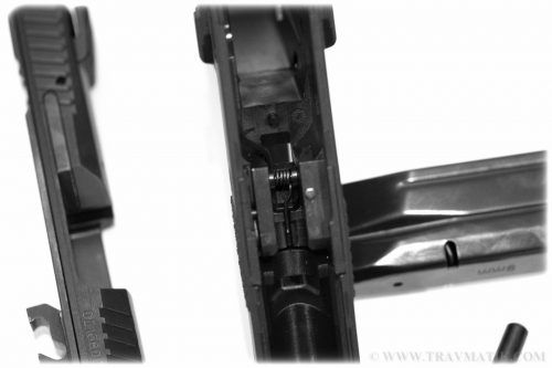 Травматический пистолет T-REX с подвижным стволом.